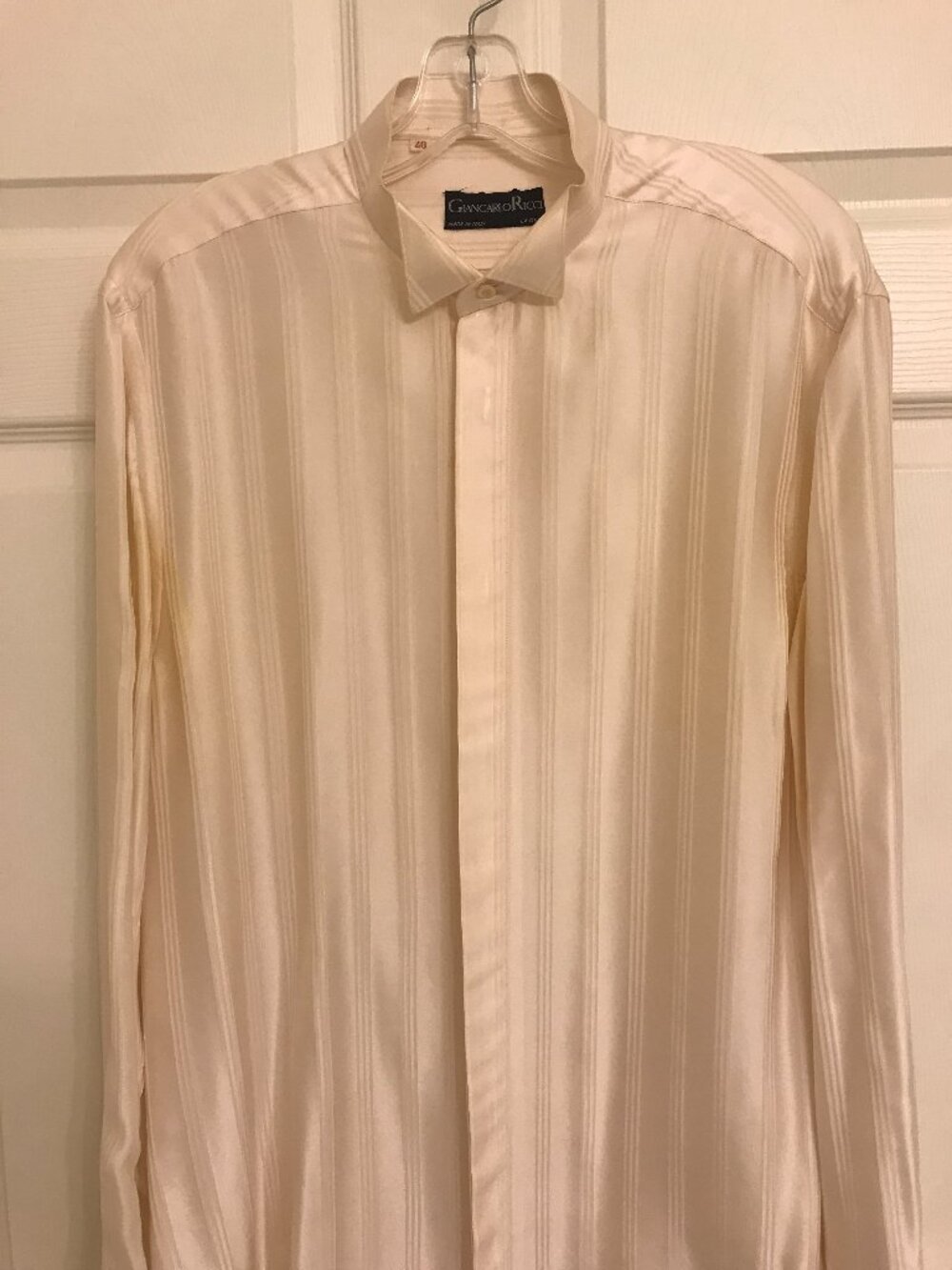 Tuxedo shirt by Giancarlo Ricci, Italy. Vintage 1985